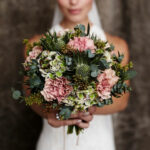 Brautstrauss mit rosa Blumen